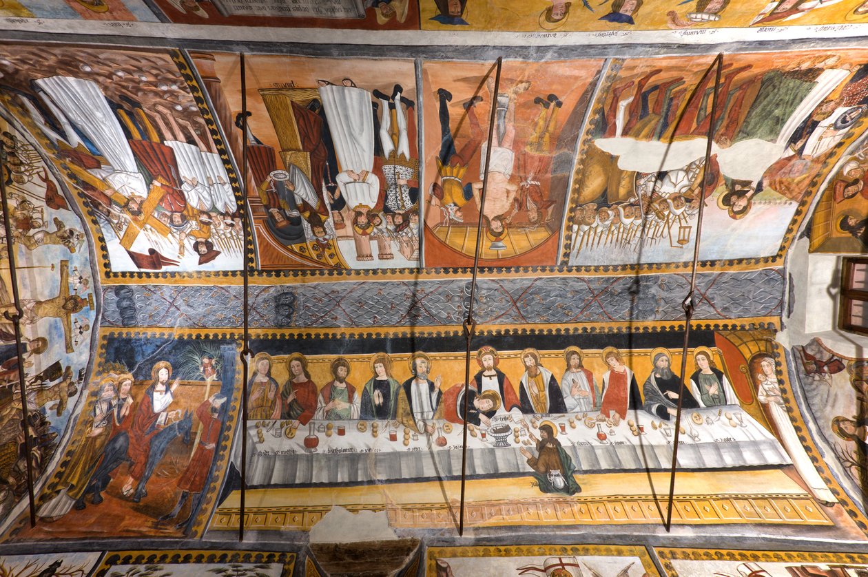 Das Gewölbe der Botoneri-Kapelle mit Geschichten der Passion Christi von Giovanni di Cherasco Botoneri