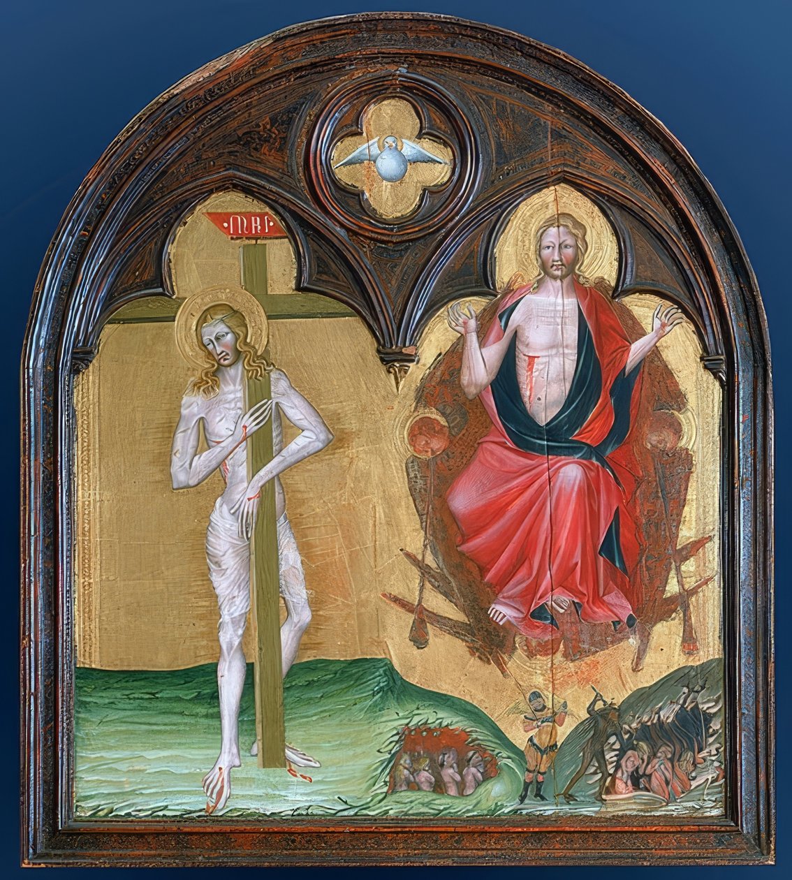 Der leidende und der triumphierende Christus von Giovanni di Paolo