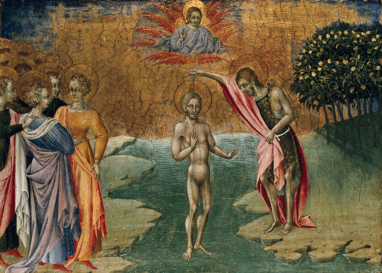 Die Taufe Christi von Giovanni di Paolo