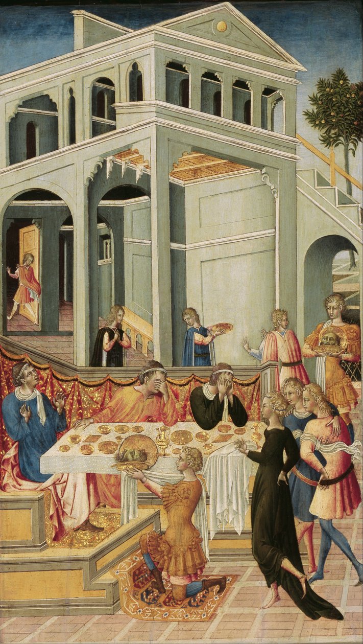 Der Kopf von Johannes dem Täufer wird Herodes gebracht von Giovanni di Paolo