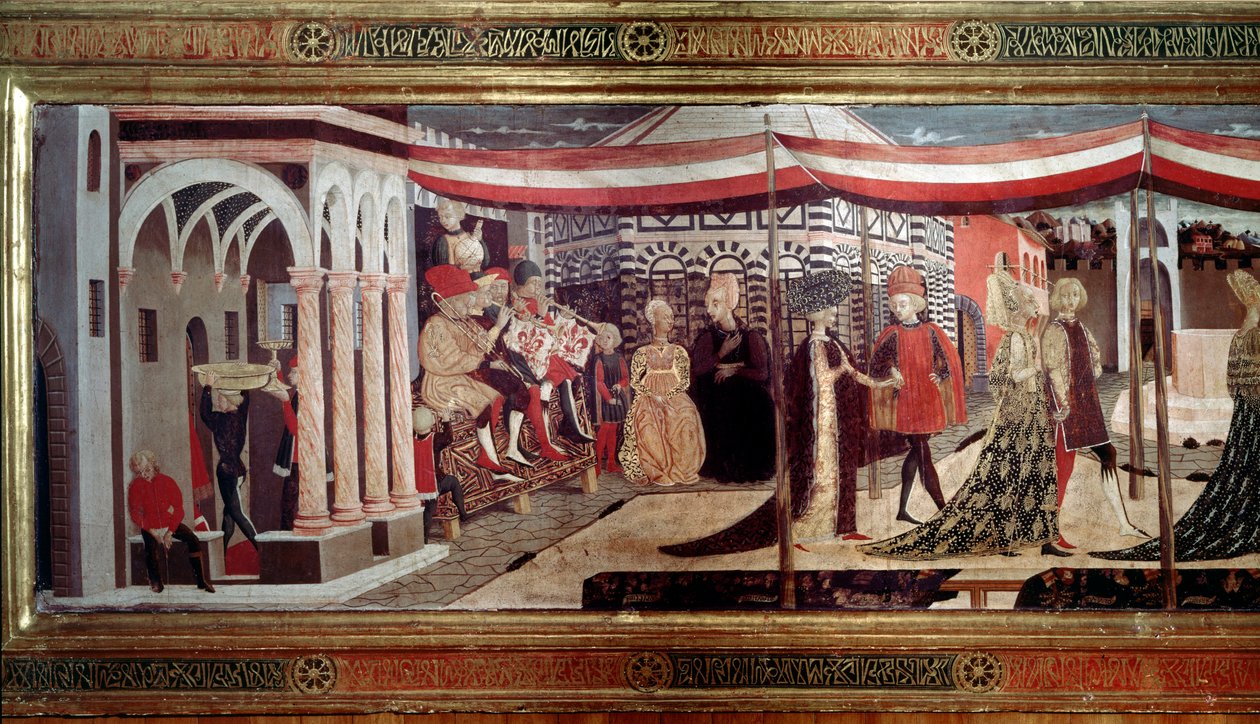 Renaissance-Hochzeitszeremonie (Detail) von Giovanni di Ser Giovanni Scheggia