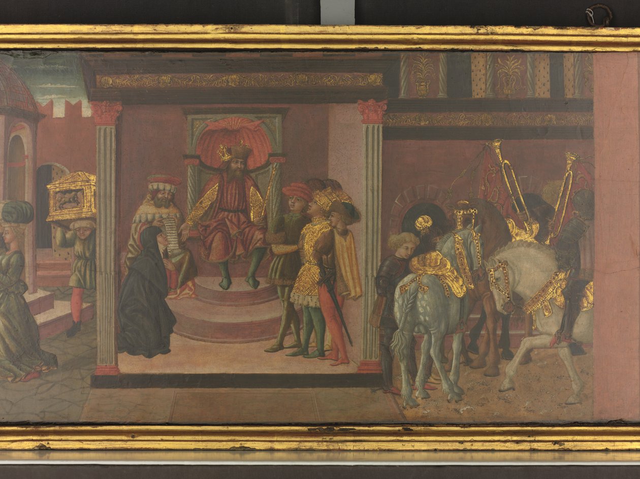 Die Geschichte von Trajan und der Witwe (Detail) von Giovanni di Ser Giovanni Scheggia