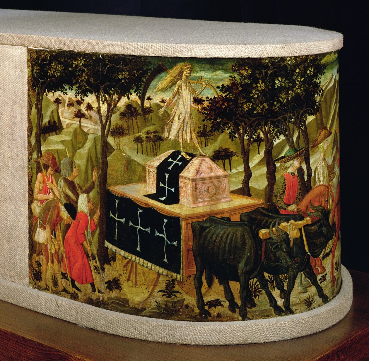 Triumph des Todes, inspiriert von Triumphs von Petrarca (1304-74) von Giovanni di Ser Giovanni Scheggia
