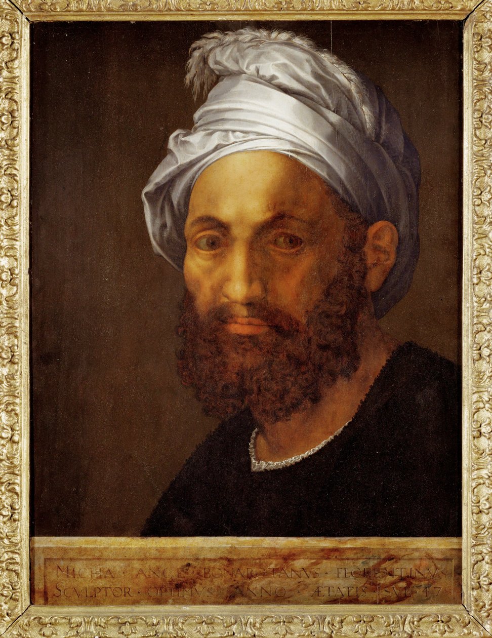 Porträt von Michelangelo von Giuliano Bugiardini