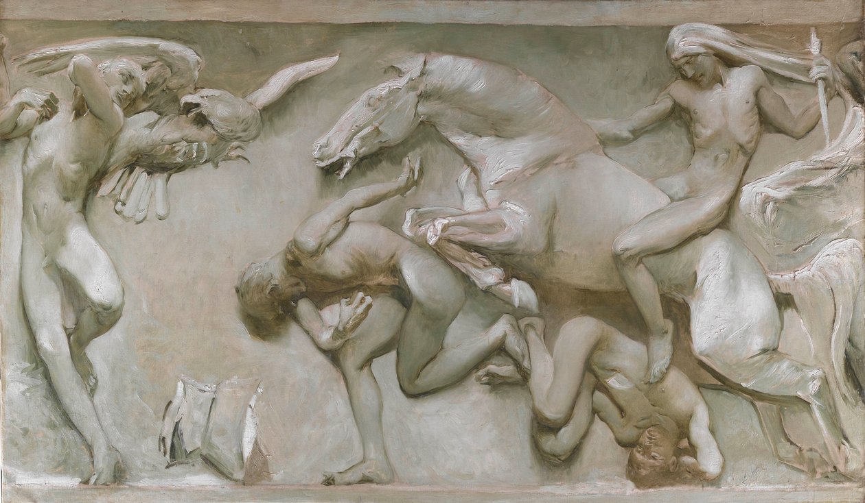 Von den großen Entdeckungen, durch die düsteren Zeitalter..., 1906 von Giulio Aristide Sartorio