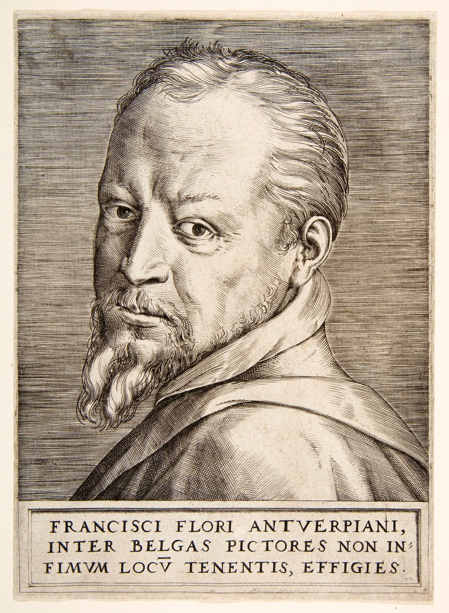 Porträt von Frans Floris, 16. Jahrhundert von Giulio Bonasone