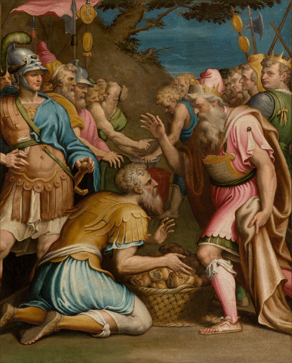Kapelle des Allerheiligsten Sakraments, zweites Joch Südseite, Giulio Campi, Opfer des Melchisedek 1569 von Giulio Campi