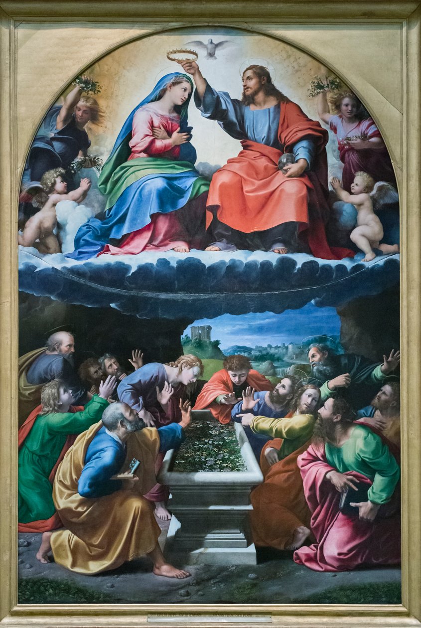 Krönung der Jungfrau, genannt "Madonna von Monteluce" von Giulio Romano