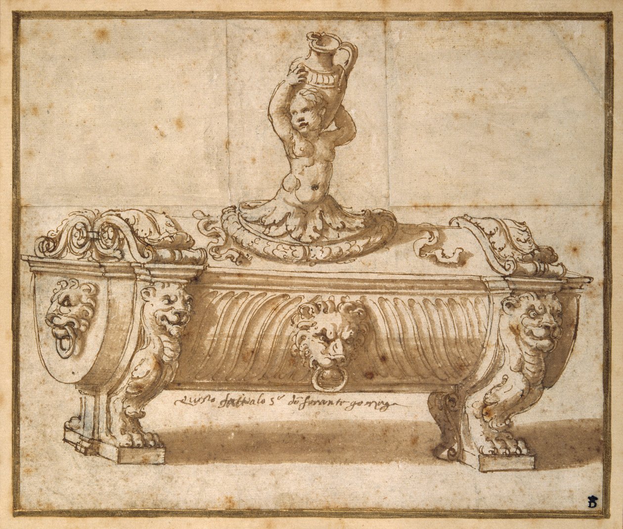 Entwurf für eine Konfektschachtel von Giulio Romano