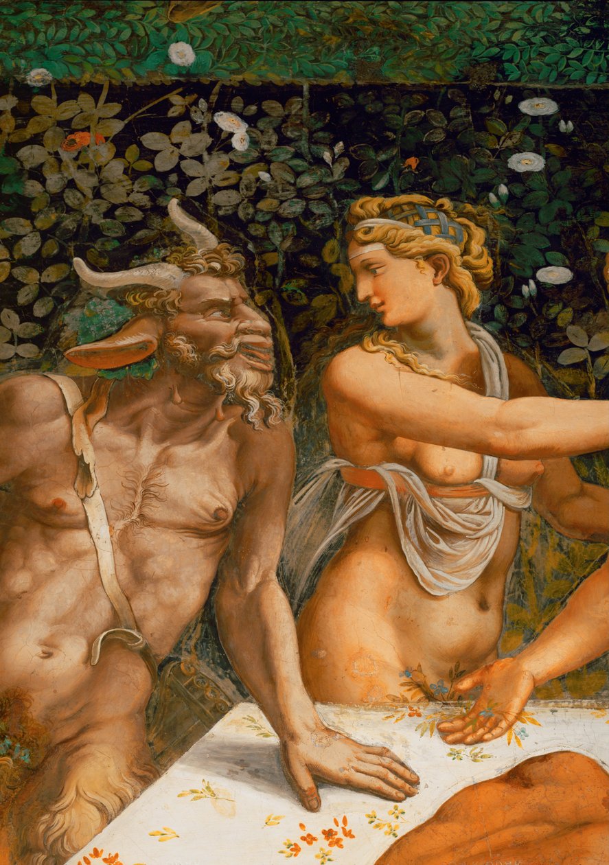 Nymphe und Satyr von Giulio Romano