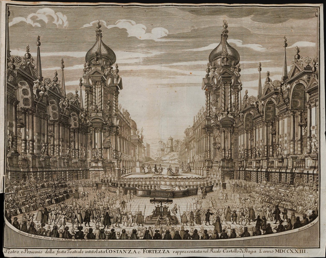 Oper Costanza e fortezza im Prager Schloss am 28. August von Giuseppe Bibiena