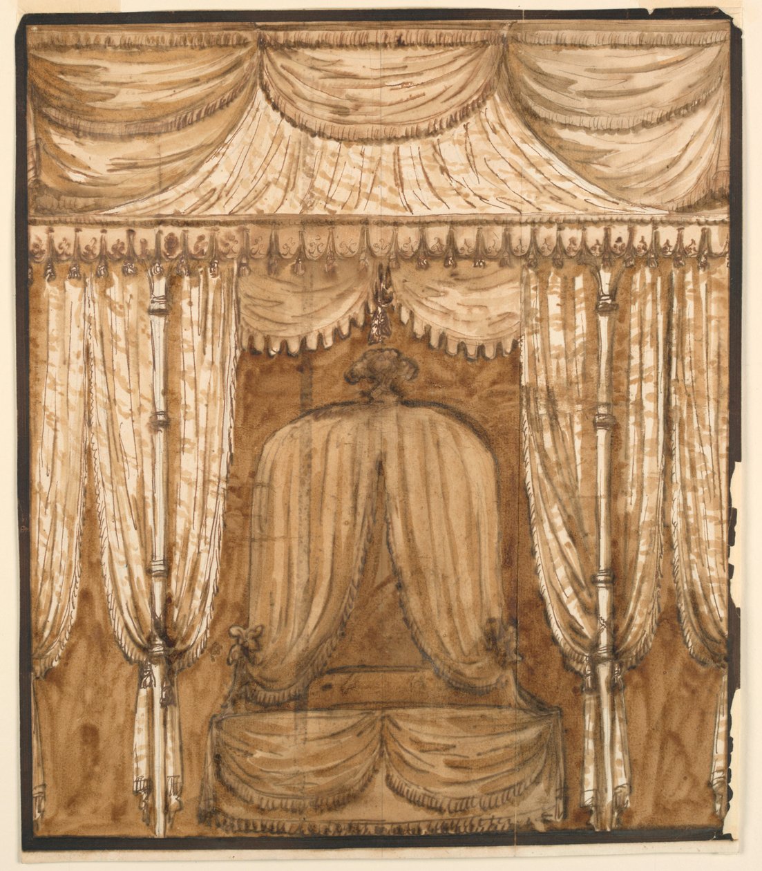 Ansicht einer Bettnische, ca. 1790 von Giuseppe Barberi