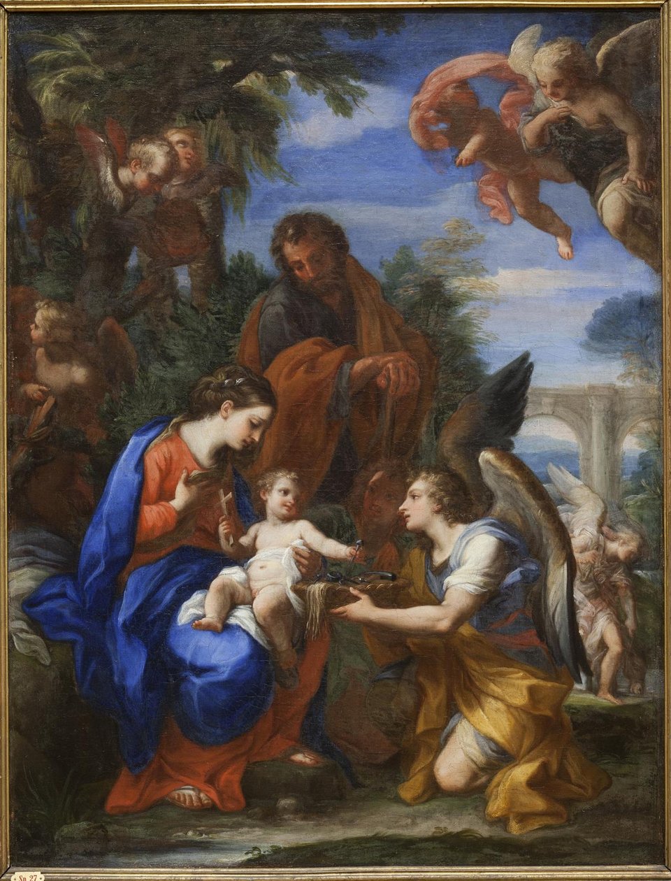 Die Rast auf der Flucht nach Ägypten von Giuseppe Bartolomeo Chiari