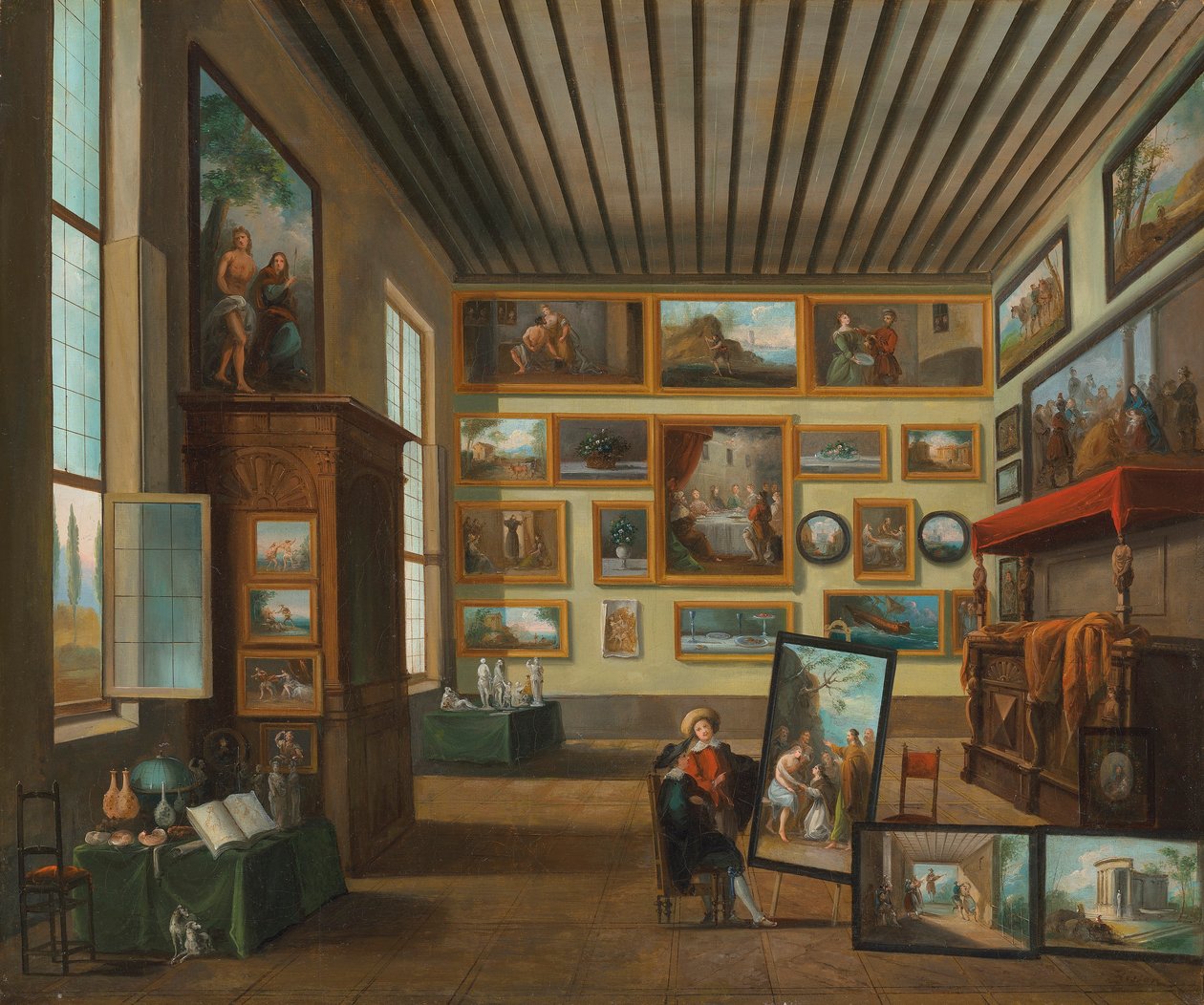 Ein Sammlerkabinett von Giuseppe Bernardino Bison