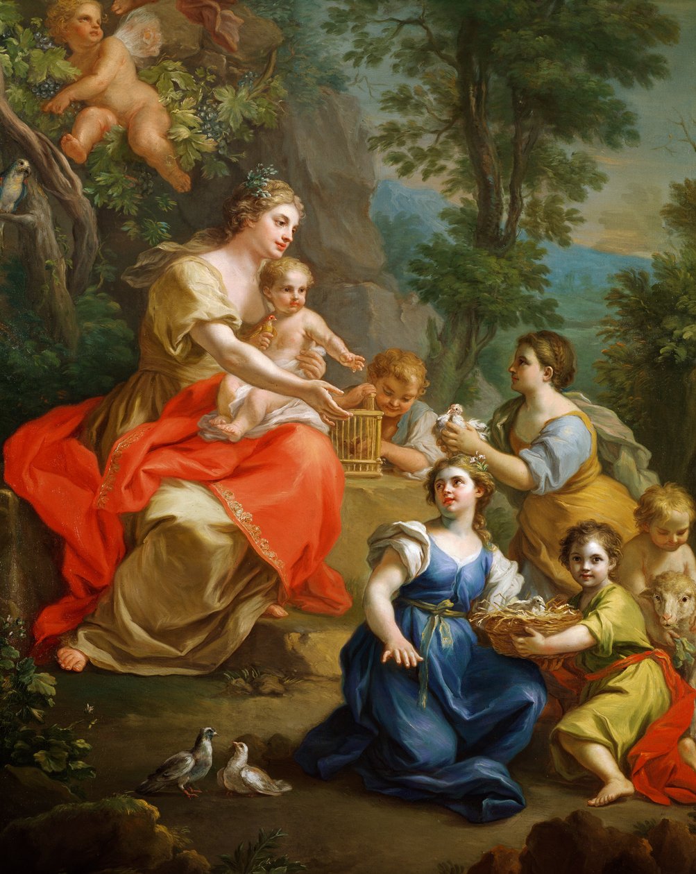 Allegorie der Unschuld (Detail) von Giuseppe Bonito