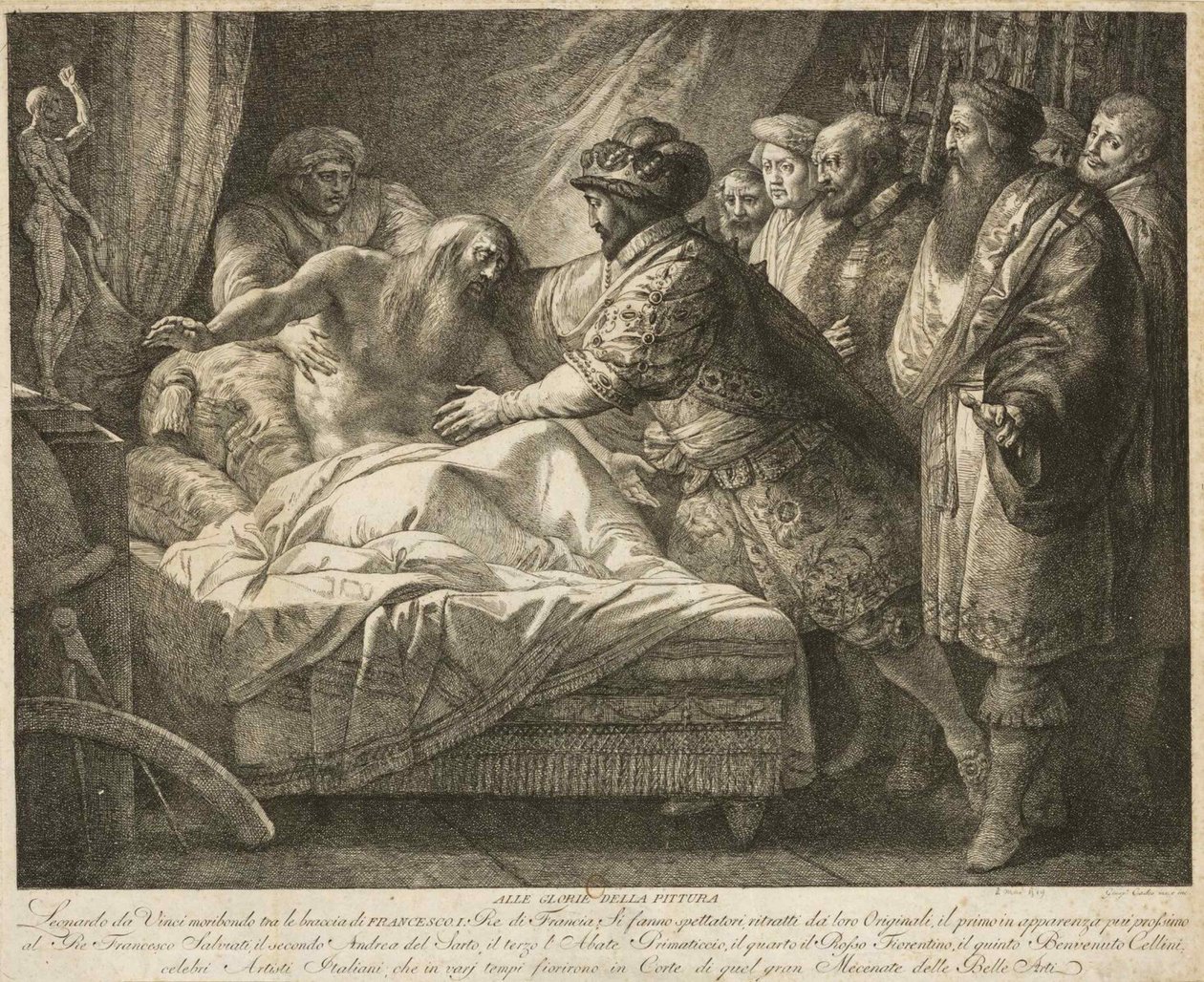 Allegorie der Malerei Der Tod von Leonardo da Vinci von Giuseppe Cades