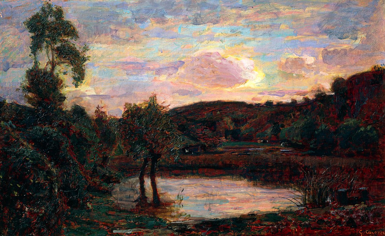 Sonnenuntergang in Engadina von Giuseppe Carozzi