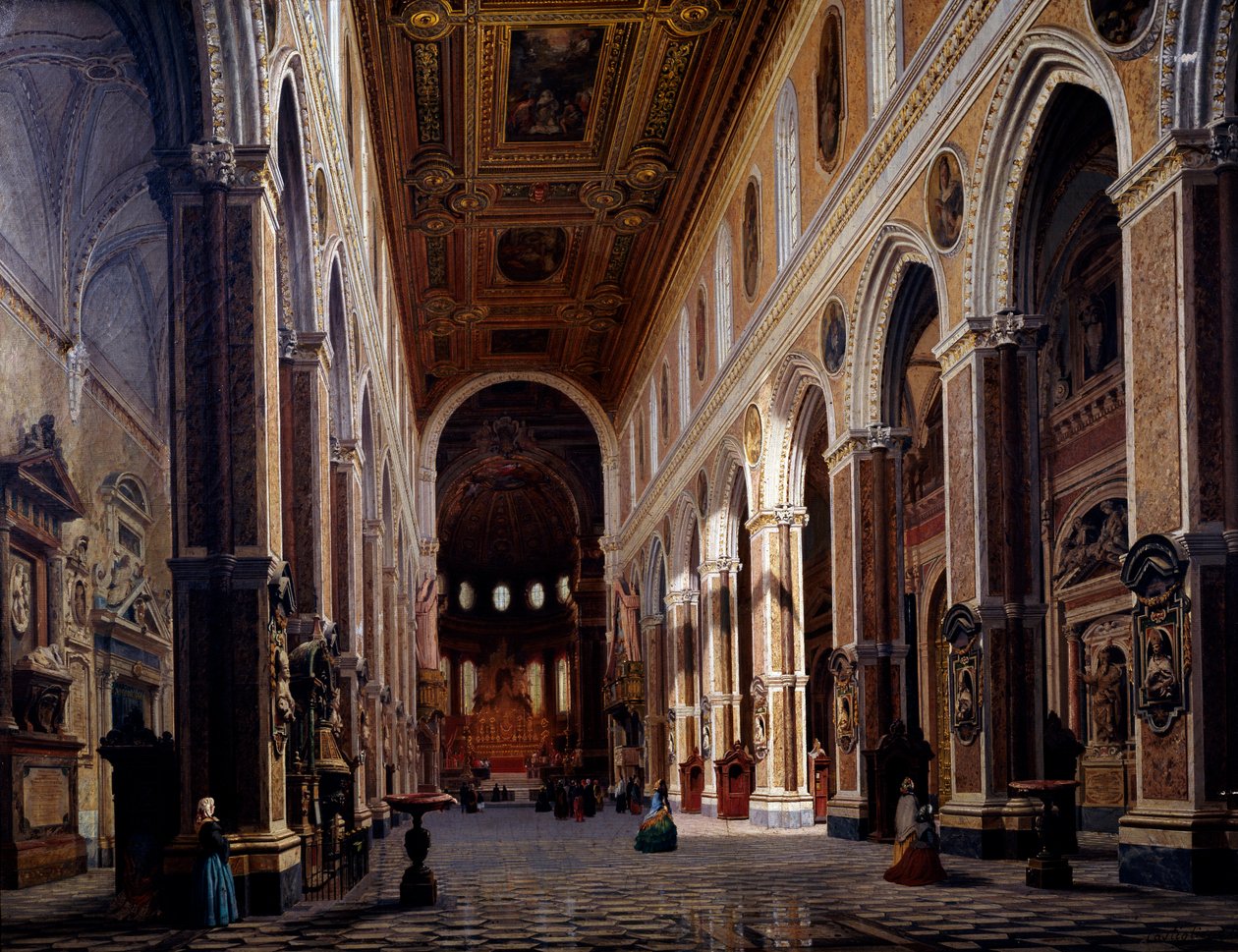 Innenraum der Kathedrale von Neapel von Giuseppe Castiglione