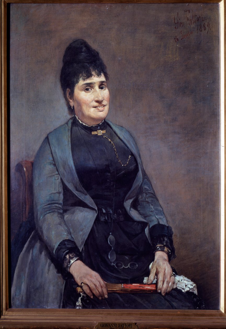 Porträt einer Frau von Giuseppe Fattori