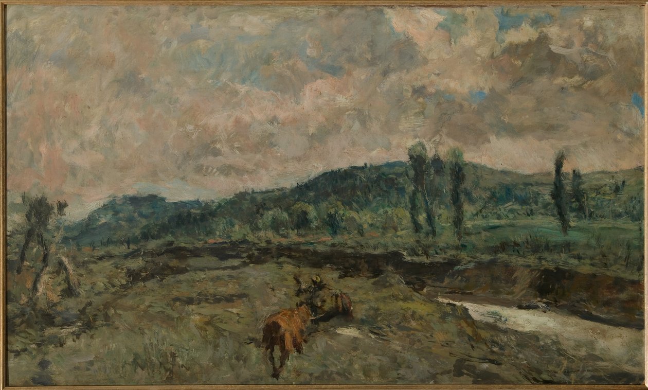 Landschaft mit Karren von Giuseppe Graziosi