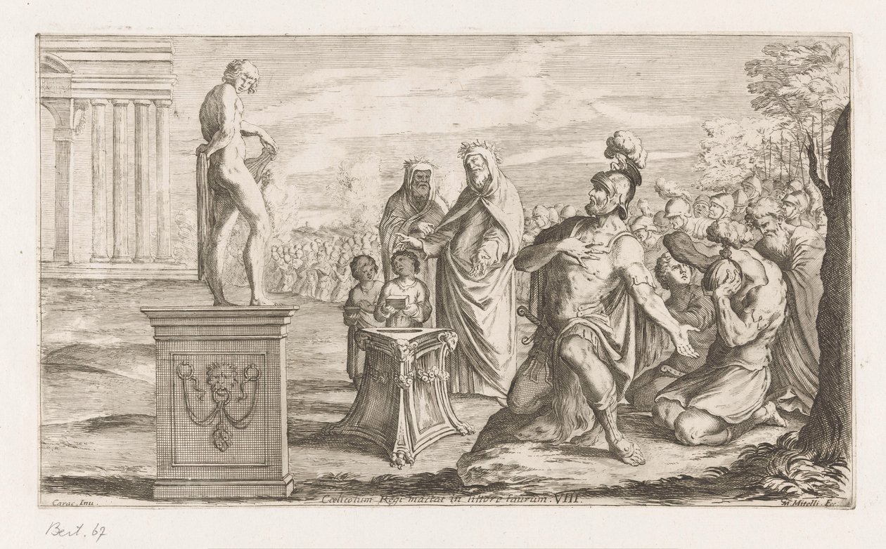 Aeneas opfert Apollo von Giuseppe Maria Mitelli