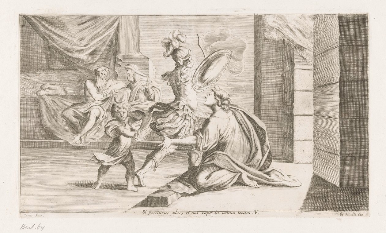 Aeneas zieht in den Kampf von Giuseppe Maria Mitelli
