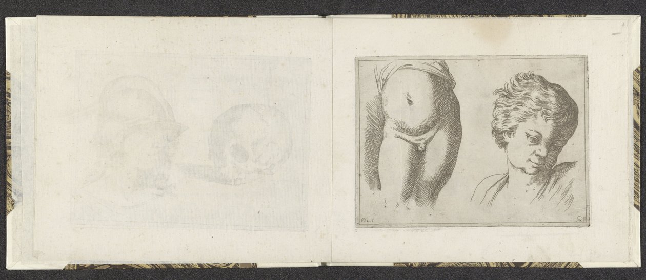 Nackter Unterkörper und Kopf eines Kindes von Giuseppe Maria Mitelli