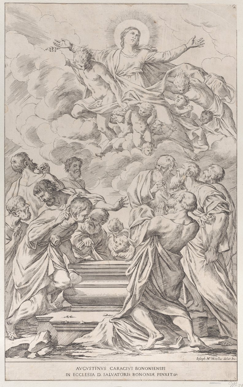 Tafel 2: die Himmelfahrt der Jungfrau, 1678 von Giuseppe Maria Mitelli