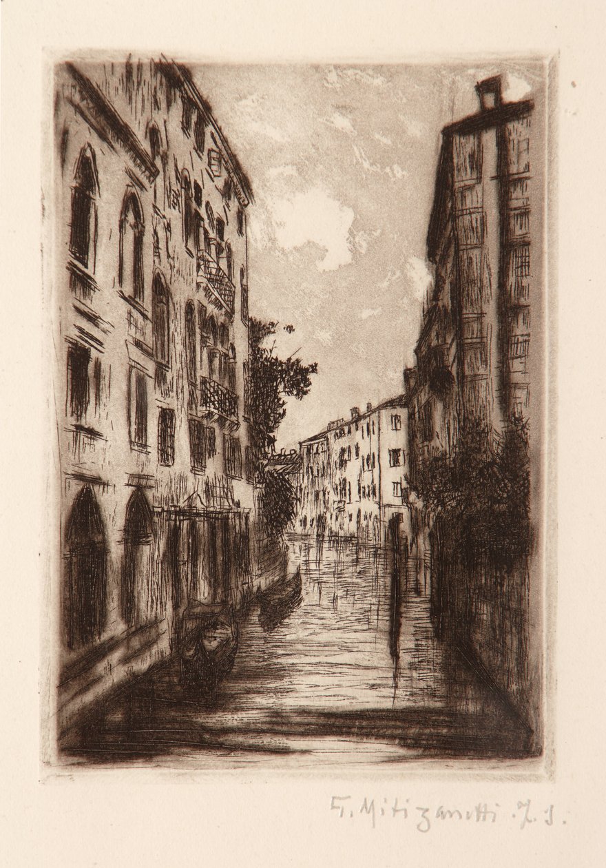 Venezianischer Kanal von Giuseppe Miti Zanetti
