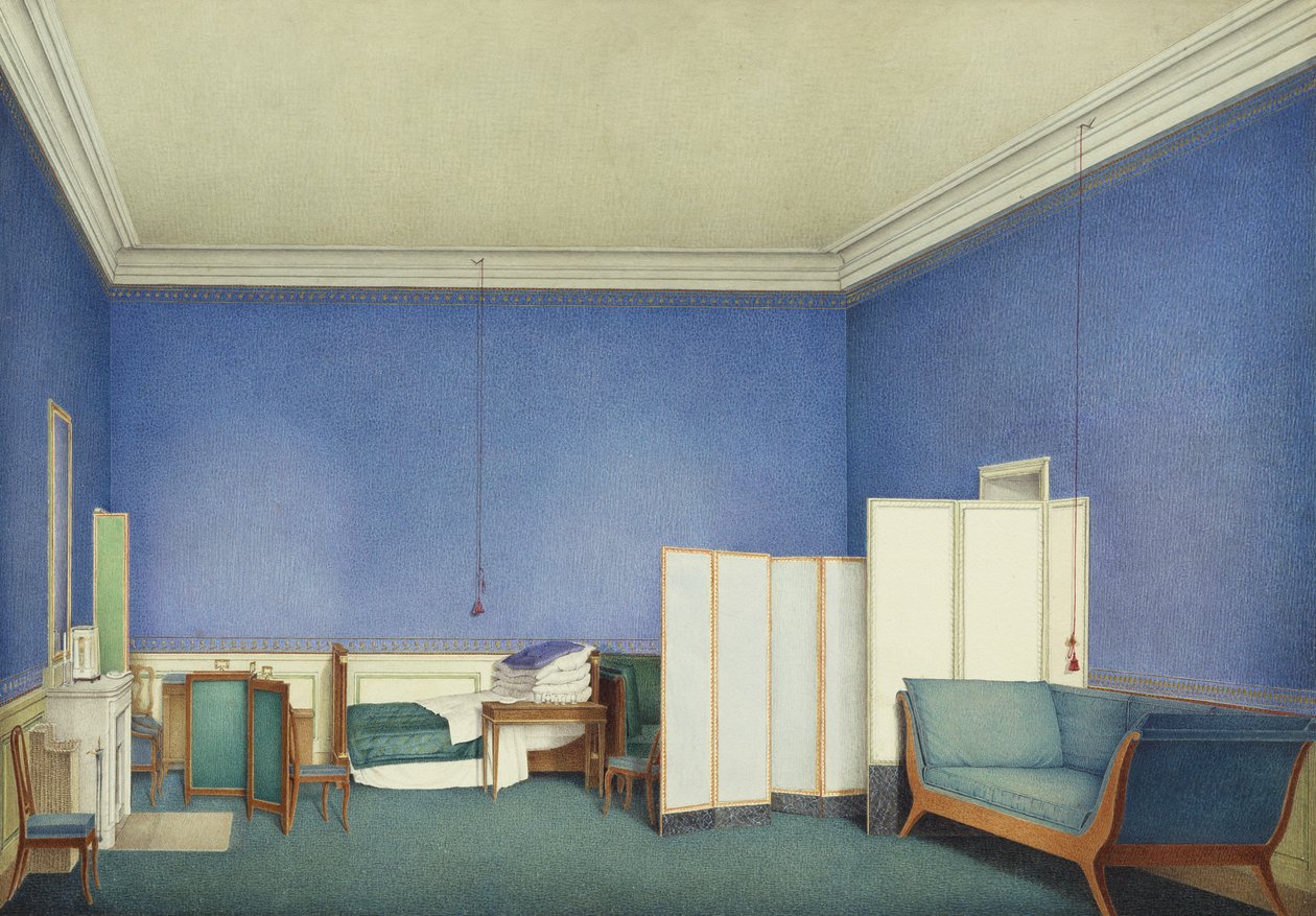 Schlafzimmer von General Graf Adam Albert von Neipperg, zweiter Ehemann von Marie Louise von Parma von Giuseppe Naudin