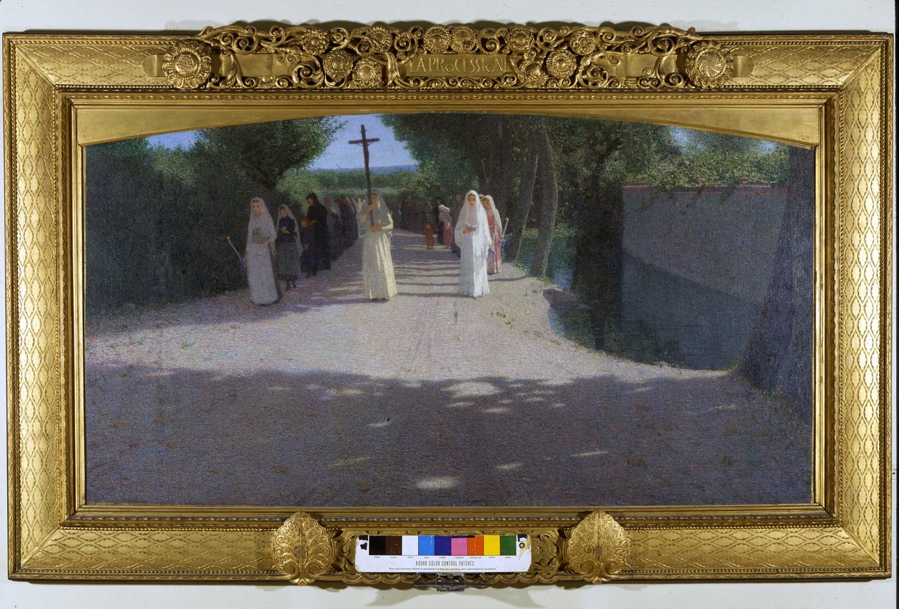 Die Prozession. Gemälde von Giovanni Pellizza da Volpedo (1868-1907) von Giuseppe Pellizza da Volpedo