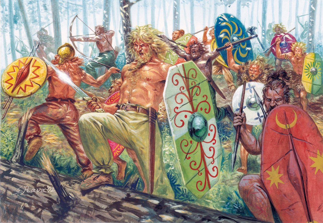 Horde deutscher Krieger - Horde germanischer Krieger - von Giuseppe Rava