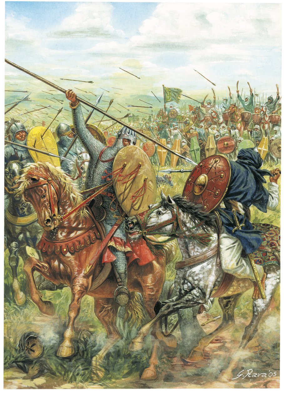 Der christliche Söldnerritter Rodrigo Ruiz de Vivar, genannt Le Cid (Illustration) von Giuseppe Rava