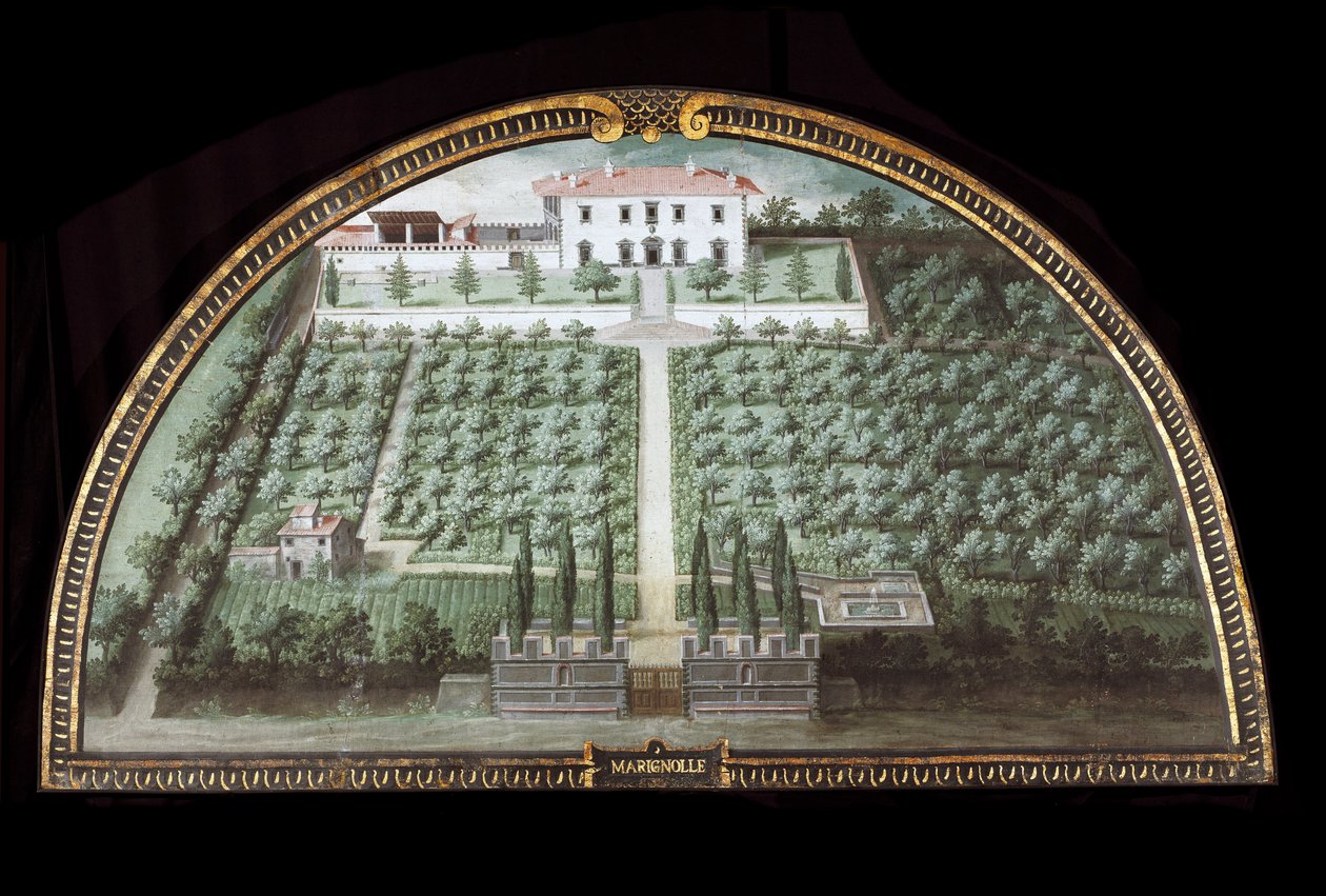 Ansicht der Villa di Marignolle bei Florenz, Italien von Giusto Utens