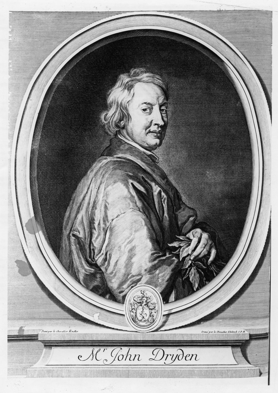 John Dryden (1631-1700) graviert von Gerard Edelinck (1640-1707) von Godfrey Kneller