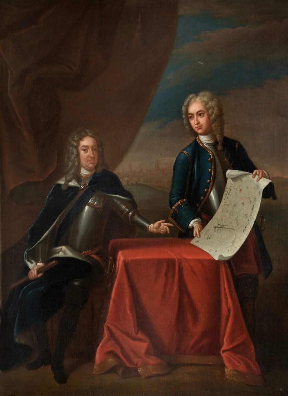 John Churchill und John Armstrong von Godfrey (after) Kneller