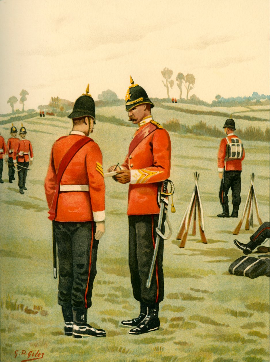 Das 43. - Oxfordshire Leichte Infanterie, 1890 von Godfrey Douglas Giles