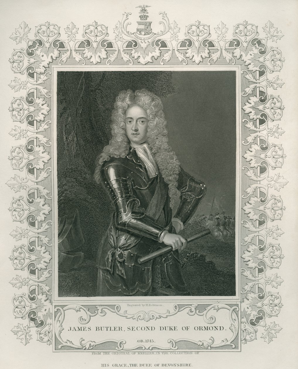 James Butler, 2. Duke of Ormond, graviert von Henry Robinson von Godfrey Kneller