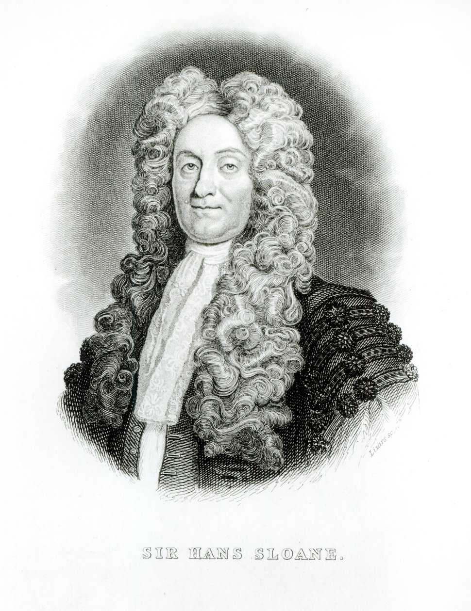 Sir Hans Sloane, graviert von William Home Lizars für Sloane