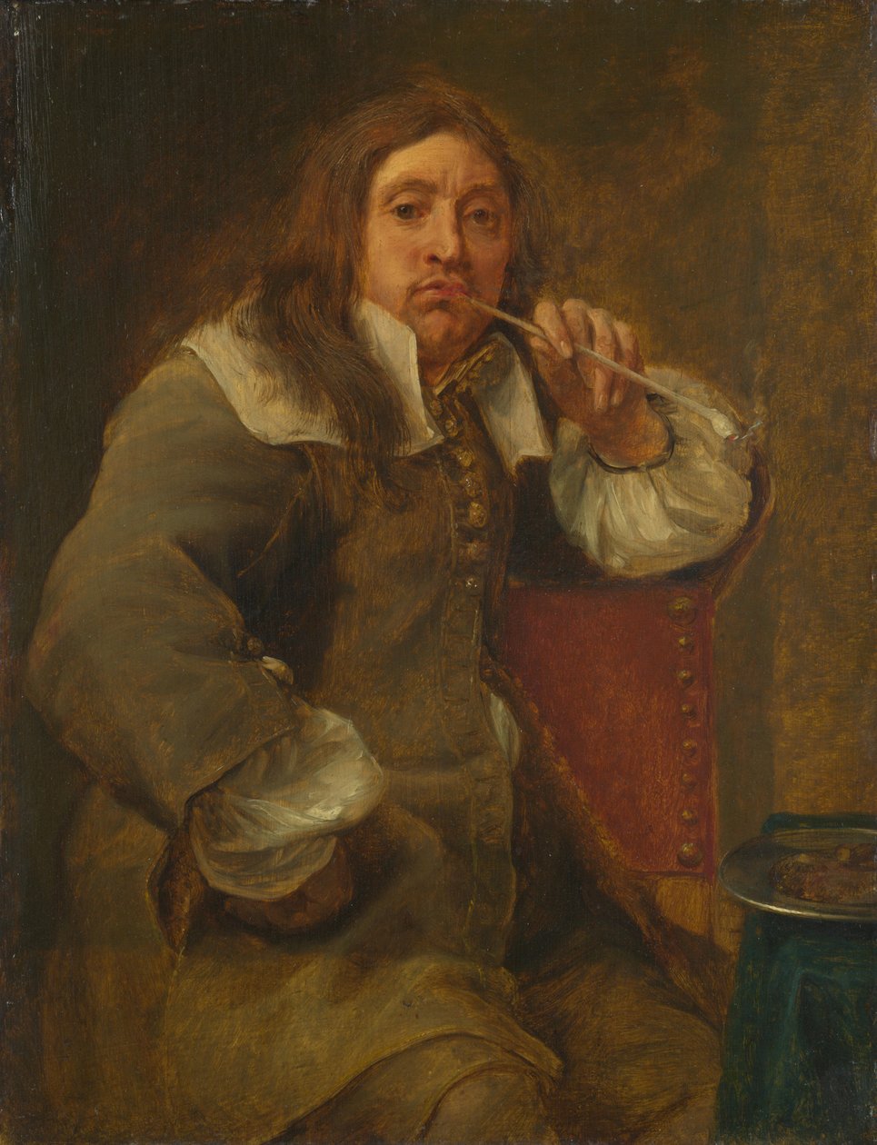 Geruch Porträt von Lucas Faydherbe 1617-1697. Aus der Serie Die fünf Sinne, vor 1661 von Gonzales Coques