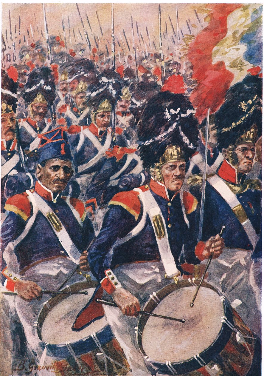 Vormarsch der Franzosen bei Barrosa, Illustration aus 