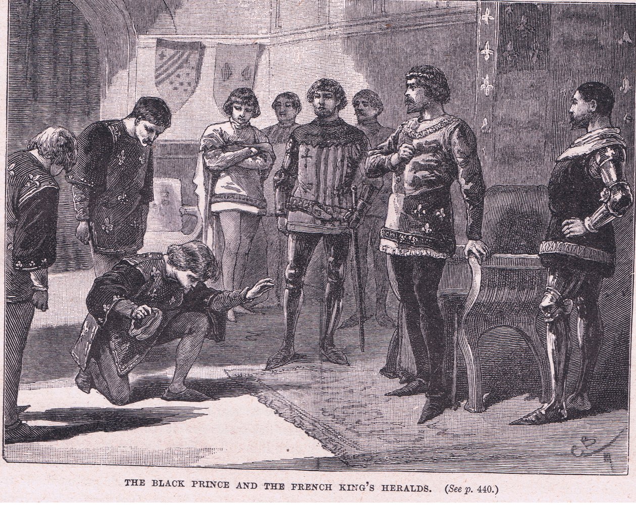 Der Schwarze Prinz und die Herolde des französischen Königs, 1367 von Gordon Frederick Browne