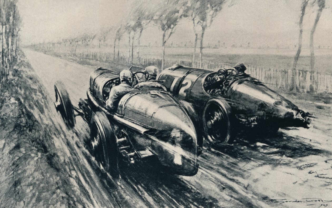 Rennen um den Grand Prix, Straßburg 1922 von Gordon Crosby