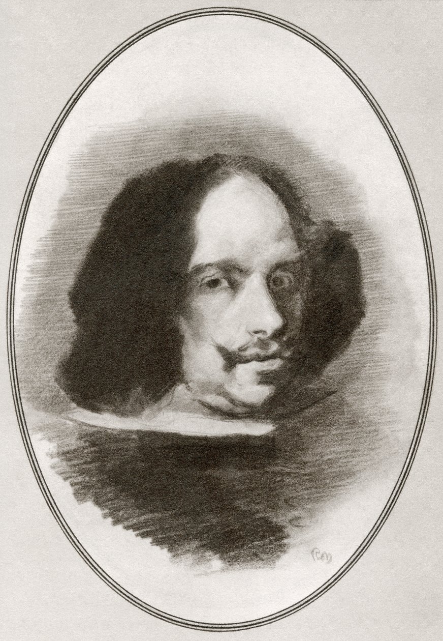Diego Rodríguez de Silva y Velázquez, aus „Lebende Biographien großer Maler“ von Gordon Ross
