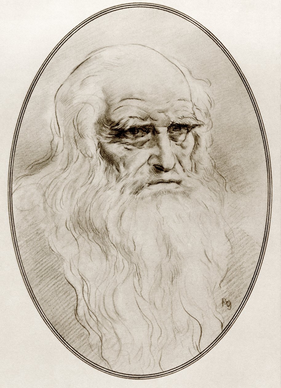 Leonardo di ser Piero da Vinci, aus „Lebende Biographien großer Maler“ von Gordon Ross