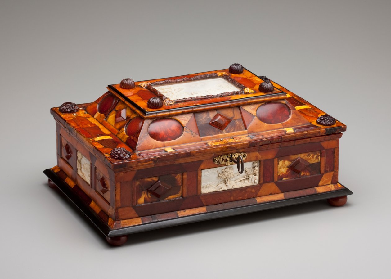 Höfische Bernsteinkassette, ca. 1695 von Gottfried Wolffram