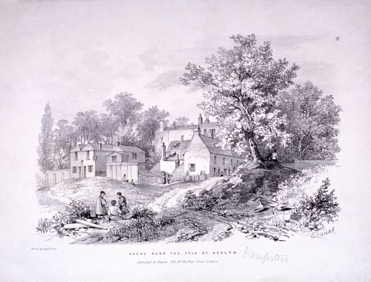 Hampstead Heath, Hampstead, London, ca. 1840 von Graf and Soret