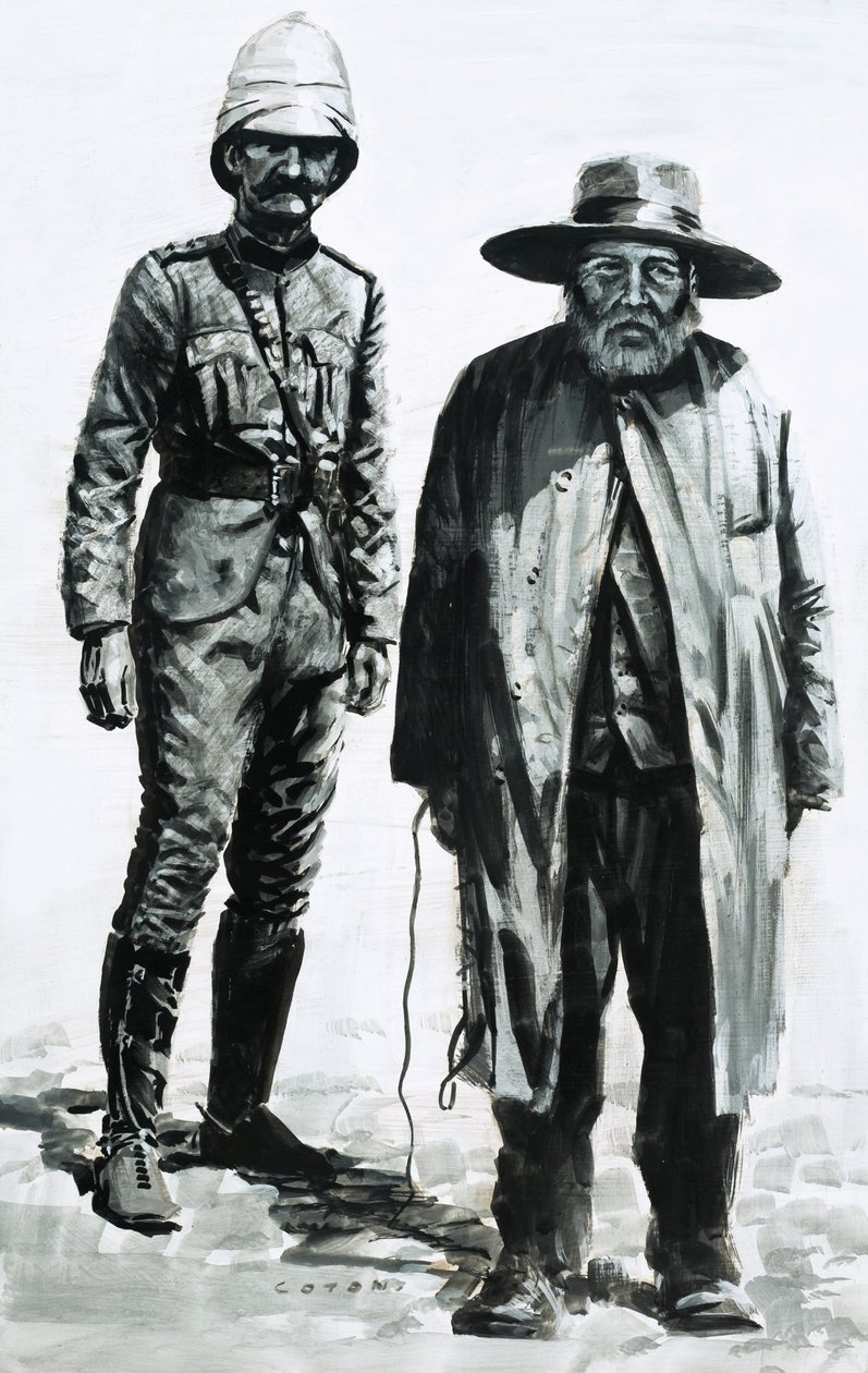 Der Sieger der Schlacht von Spion Kop, Lord Roberts, und der Buren-General Cronja von Graham Coton