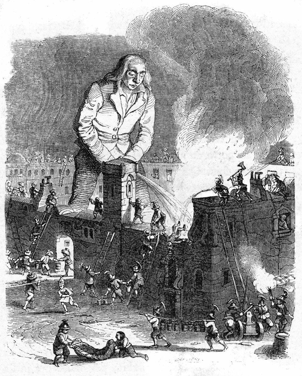 Illustration für Gullivers Reisen von Jonathan Swift von Grandville (1803 47)
