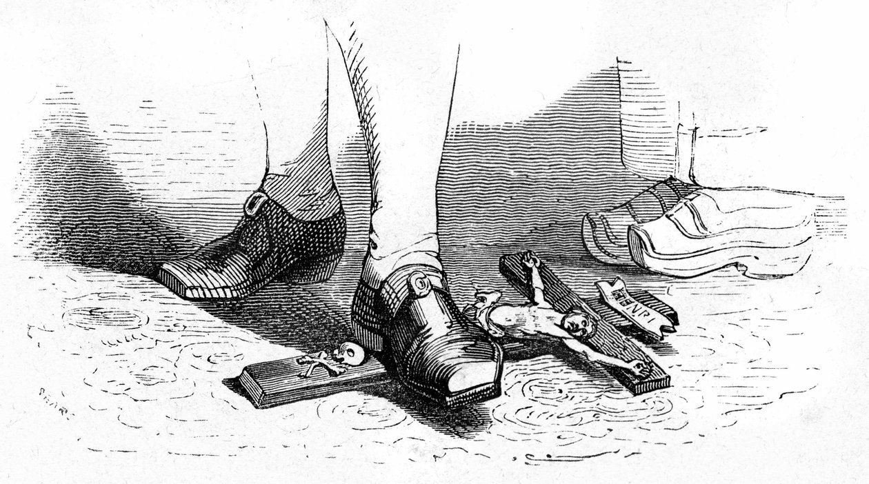 Illustration für Gullivers Reisen von Jonathan Swift von Grandville (1803 47)